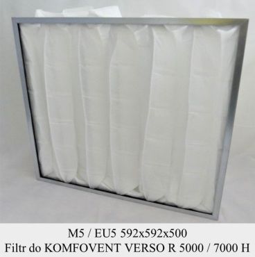 Filtr EU5 do KOMFOVENT VERSO R 5000 H VERSO R 7000 H (592x592x500)