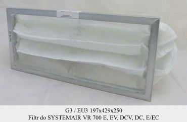 Filtr EU3 do SYSTEMAIR VR 700 E, EV, DCV, DC, E/EC kod 12430 BFVR 700 (197x429x250)