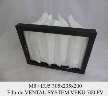 Filtr EU5 do VENTAL SYSTEM VEKU 700 PV (305x235x200)