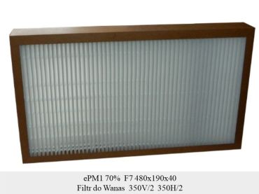 Filtr antysmogowy ePM1 70% do WANAS 350V/2, 350H/2 (480x190x40)