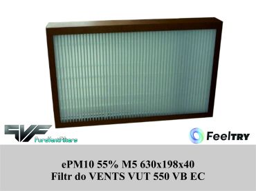 Filtr EU5 do VENTS VUT 550 VB EC (630x198x40) ePM10 55%